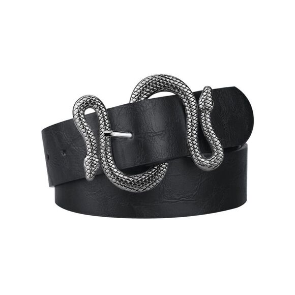 Leather Snake Buckle Belt  - Picture 1 of 3